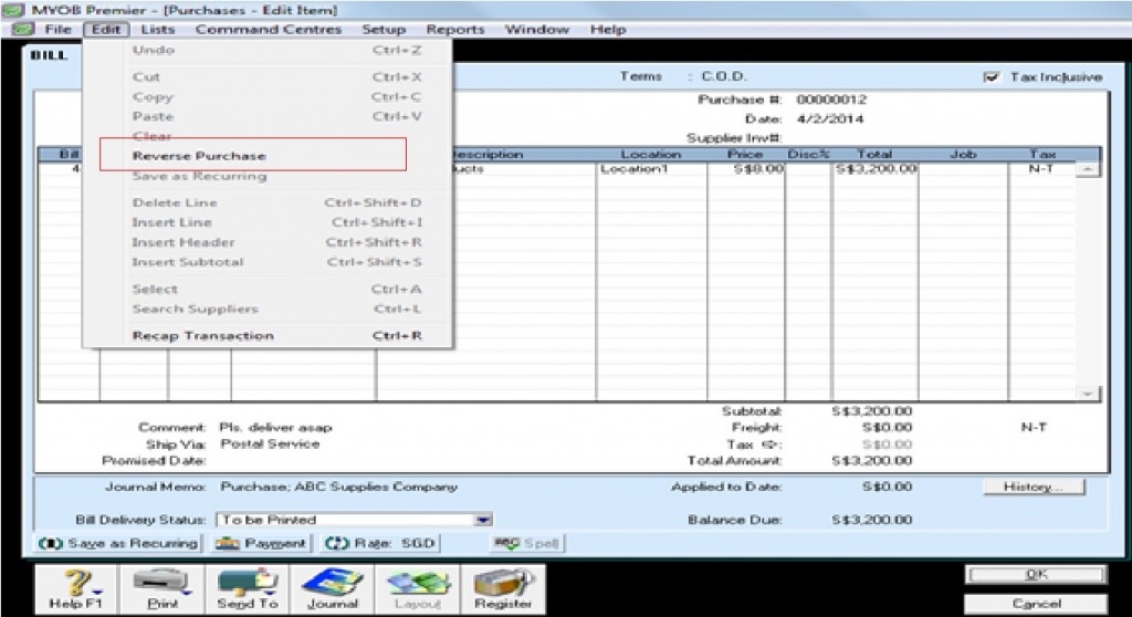 PIC1 myob supplier